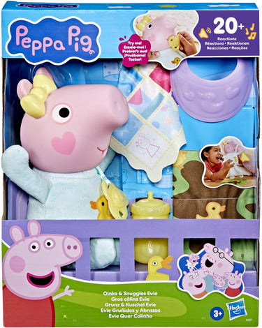 Hasbro peppa pig knuffel evie met accessoires