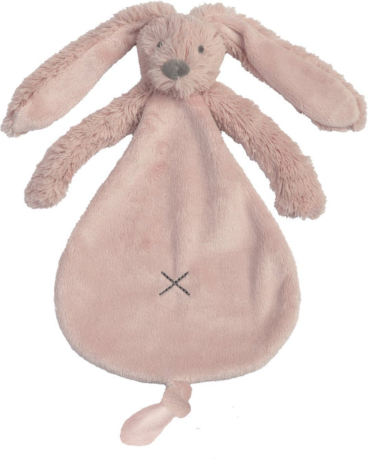 Happy horse konijn richie knuffeldoekje - oudroze - baby cadeau