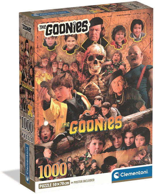 Clementoni legpuzzel the goonies - puzzel 1000 stukjes - cult movies collectie - compact box - puzzels en legpuzzels voor volwassenen