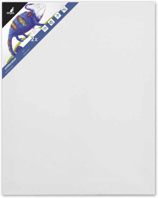 Kangaro - schildersdoek - standaard - 40x50cm - 380grams - 100% katoen - 2 stuks - k-810061