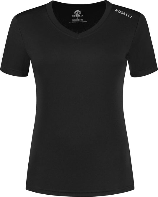 Rogelli promo hardloopshirt dames - korte mouwen - zwart - m