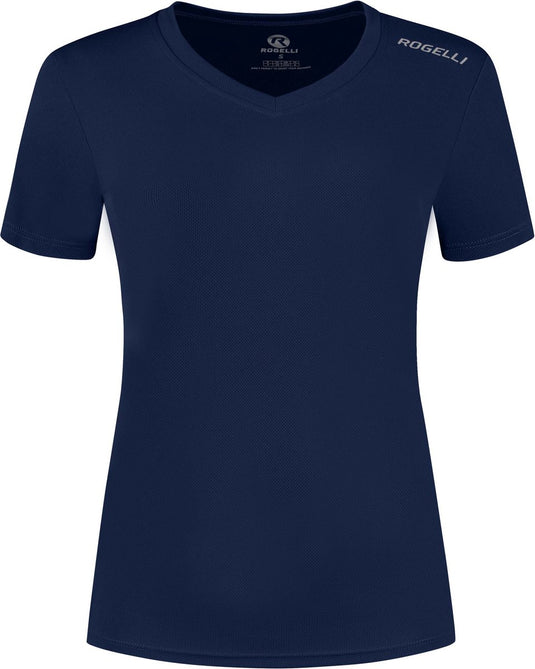 Rogelli promo hardloopshirt dames - korte mouwen - donkerblauw - xl