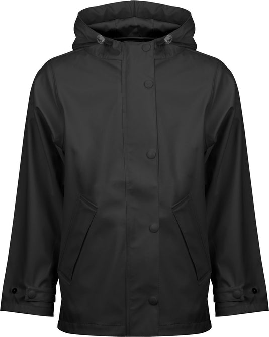 Ralka regenjas junior - sprinkle - zwart - maat 164