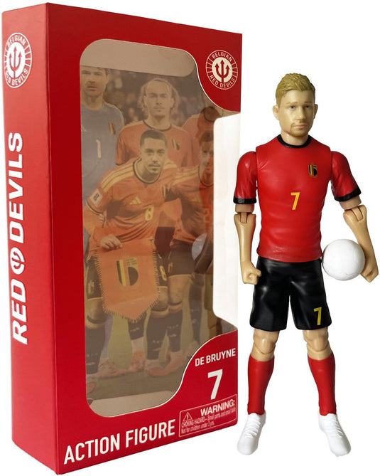 Megableu actiefiguur rode duivels - kevin de bruyne - voetbalpop met bewegende ledematen - officiële merchandise