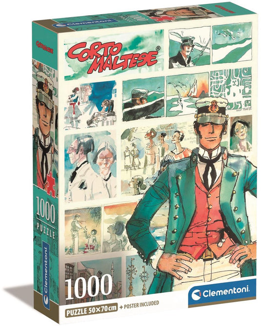 Anime clementoni - puzzel - 1000 stukjes - corto maltese kerstpuzzel - puzzel voor kinderen en volwassenen - vanaf 3 jaar