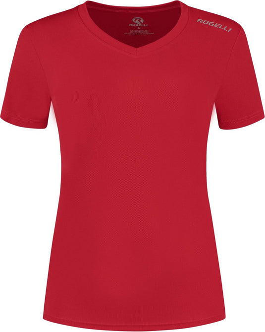 Rogelli promo hardloopshirt dames - korte mouwen - rood - s