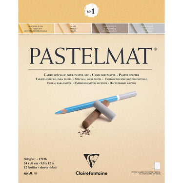 Clairefontaine • pastelmat papier nr1 360g 24x30cm assorti 12x
