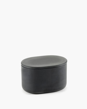 Serax - bertrand lejoly - cose - ovaal potje met deksel l - grijs - h 6,5cm