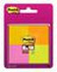Post-it® super sticky notes, sprankelende kleuren, 47,6 x 47,6 mm -neon geel, neon roze, neon oranje, neon groen, 4 blokken