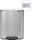 Brabantia bo prullenbak - 2 x 30 liter - afvalscheiding - matt steel fingerprint proof