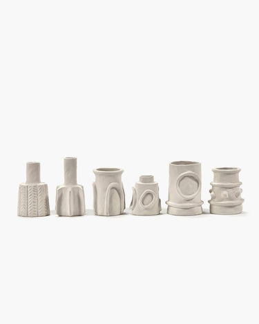 Serax - marie michielssen marie - vaas assortiment - beige - 6 stuks - h 10cm