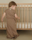 Lodger hopper - hydrofiele slaapzak baby - bruin - 0.3 tog - 62cm - biologisch katoen - zomerslaapzak babyslaapzak