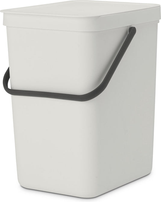 Brabantia sort go prullenbak - 25 liter - light grey