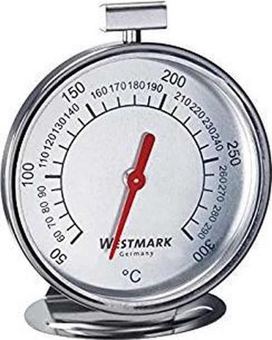Westmark oventhermometer, meetbereik: 50 °c tot 300°c 122°f tot 572°f, roestvrij staal, zilver rood, 12902260
