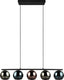 Rl live your light reality sheldon hanglamp - zwart met multicolor glas