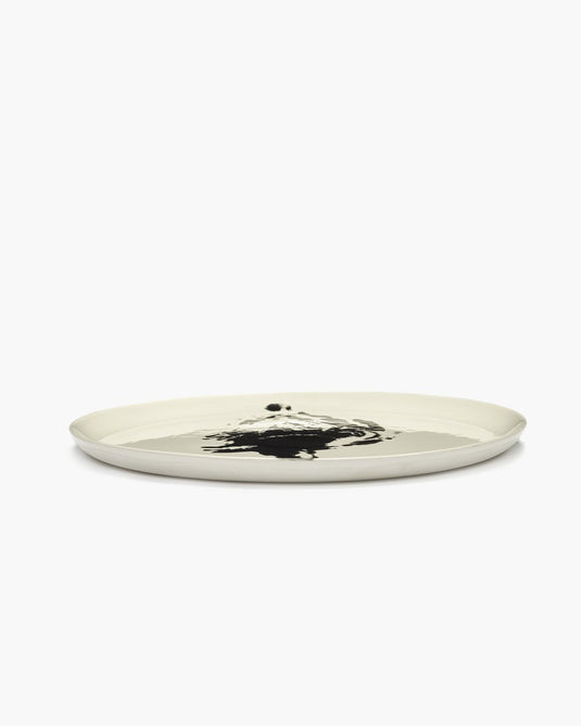 Serax - ottolenghi feast - serveerschaal - wit zwart - 35 ø