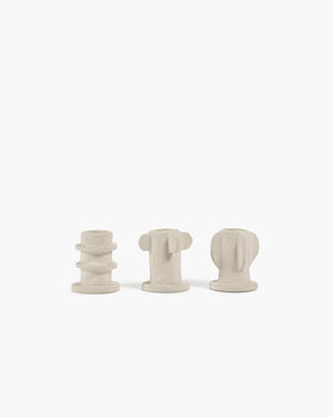 Serax - marie michielssen marie - kandelaar - beige - 5 ø - h 6,5cm - 3 stuks