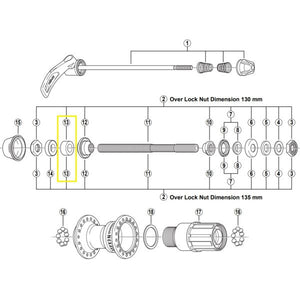 Shimano afstandsbus links 8 mm