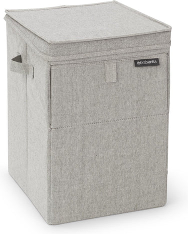 Brabantia wasmand - met deksel - stapelbaar - 35 l - grey