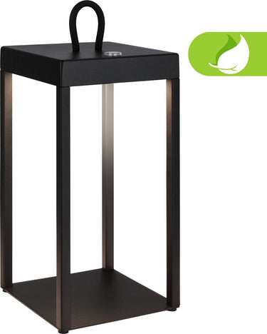 Briloner luca – oplaadbare tafellamp lantaarn – dimbaar buitenlap – tuinverlichting – ip44 voor binnen buiten – 31,5 x 13 x 13 cm – zwart