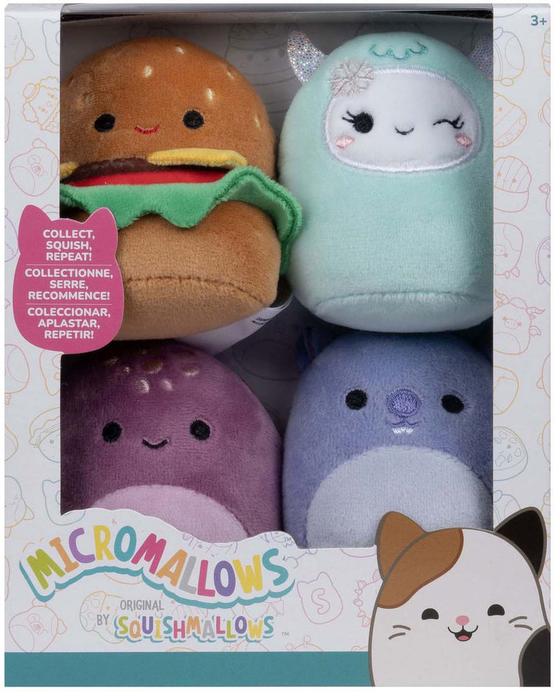 Load image into Gallery viewer, Squishmallows knuffel pluche micromallows - carl, yollie, javari, tudor, 4-pack
