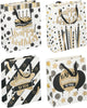 Merkloos sans marque verjaardag cadeautas 32x26x12 cm - birthday giftbag met handvat - geschenkzak verjaardag met happy birthday design - cadeautas voor verjaardagscadeaus - 1 willekeurige variant