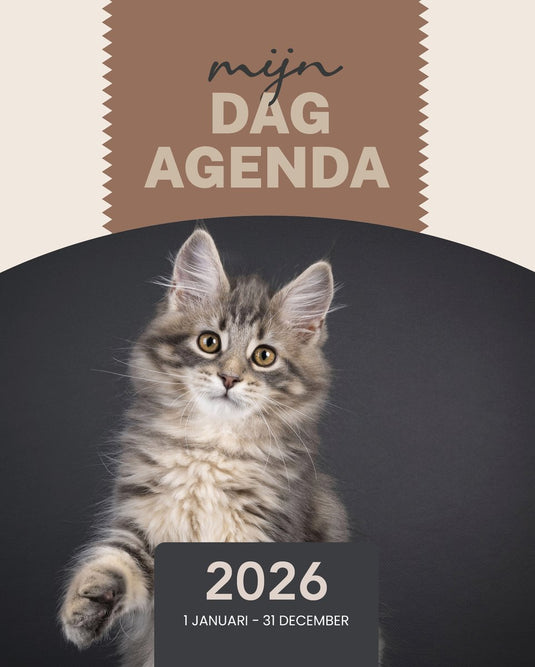 Saam mijn dag agenda 2026 - uitgeverij-agenda-1 dag pagina-dagindeling-prikkelarm-spiraalgebonden-hardcover-grootletter