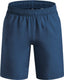 Under armour ua tech woven wordmark short-blu jongens sportbroek - wham blauw - wit