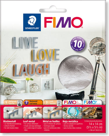 Fimo bladmetaal - zilver
