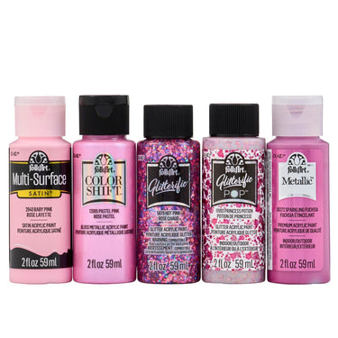 Folkart • acrylic paint color kit best pink metallic 5pcs