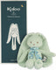 Kaloo lapinoo - konijn knuffel aqua 25 cm (small) - dit vrolijke aquakleurge konijn heeft zulke lange oren dat je hem overal kunt ophangen en nooit meer kwijtraakt - in een mooie geschenkdoos