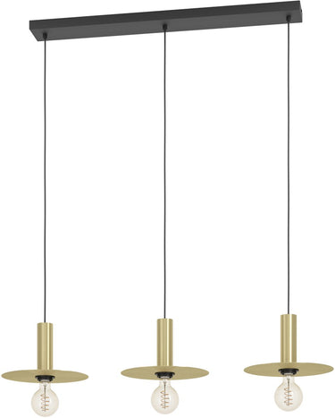 Eglo escandell hanglamp - e27 - 95 cm - goud - staal