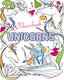 Merkloos sans marque kleurenboek - unicorns - fabelachtige designs