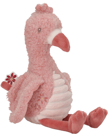 Little dutch safari friends knuffel flamingo - 17 cm