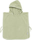 Meyco baby popcorn badponcho - soft olive - 1-3 jaar