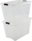 Iris topbox opbergbox - 60l - kunststof - transparant - set van 2