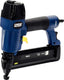 Rapid professionele pneumatische tacker - magnesium behuizing - 360° luchtuitlaat - regelbare inslagdiepte - blauw geel