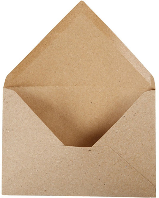 Creativ company gerecyclede enveloppen 11,5x16 cm naturel 50 stuks