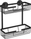 Differnz draadmand - 2-laags rechthoek - zonder boren - aluminium - 25 x 12 x 30 cm - zwart