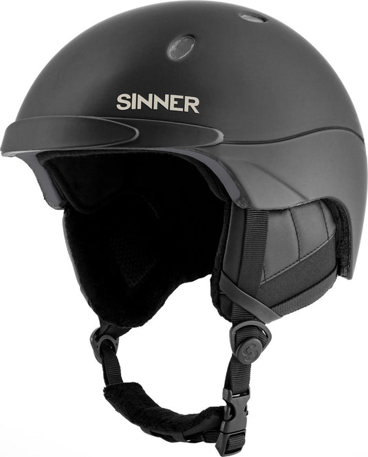 Sinner titan unisex skihelm - matte zwart - maat l,59-62 cm