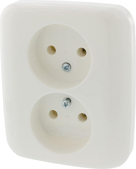 Busch-jaeger reflex inbouw stopcontact - 2-voudig - polarwit