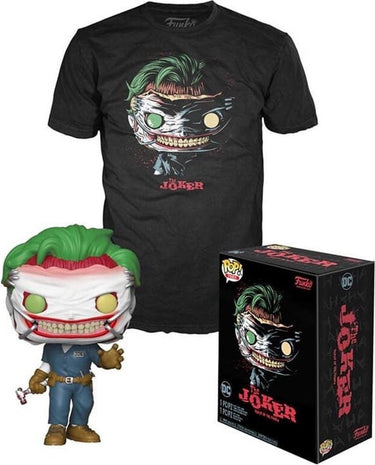 Funko pop! dc comics: set figure and tee - the joker exclusive maat m