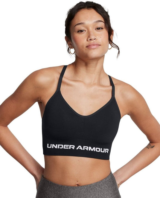 Under armour vanish seamless low bra dames sportbeha - zwart m