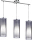 Eglo pinto nero hanglamp - 3 lichts - nikkel-mat - zwart-transparent, wit