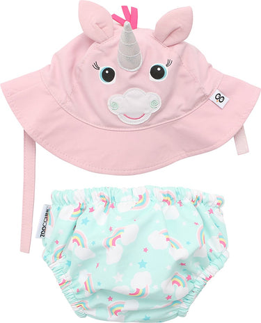 Zoocchini - uv zwemluier en zonnehoedje - allie the alicorn - medium - 6-12 maanden
