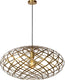 Lucide wolfram - hanglamp - ø 65 cm - 1xe27 - mat goud messing