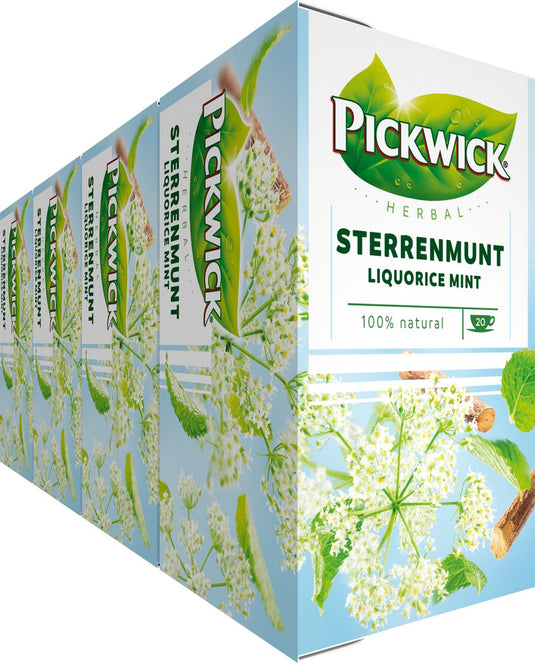Pickwick sterrenmunt kruidenthee - 4 x 20 theezakjes