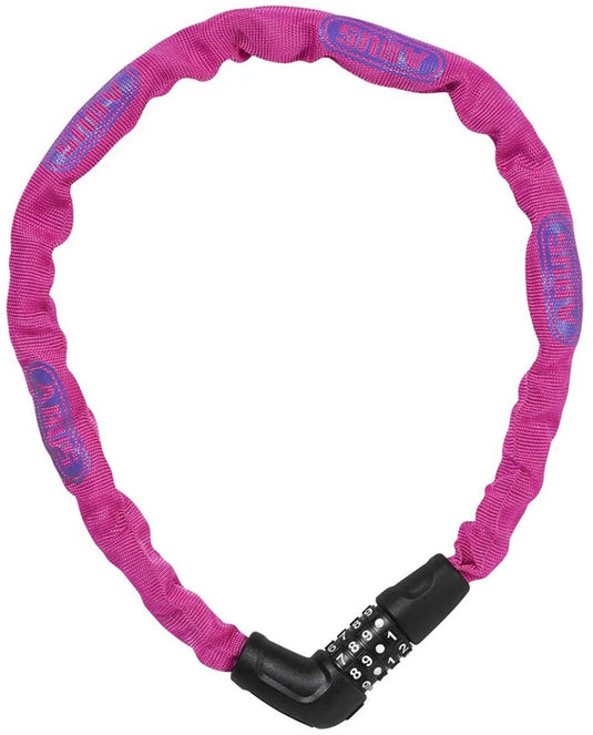 Abus steel-o-chain™ 5805c kettingslot – cijferslot van 5 mm dikke stalen ketting – -security level 4 – 75 cm – roze