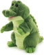 Trudi - puppets handpop krokodil 22 cm - handgemaakt in italie - zacht pluche - knuffeldier voor jongens en meisjes - groen - 16x22x20 cm maat s