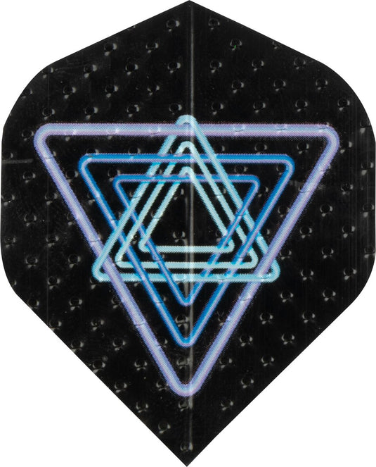 Faver dart flights - 3 stuks - pvc - zwart wit met print